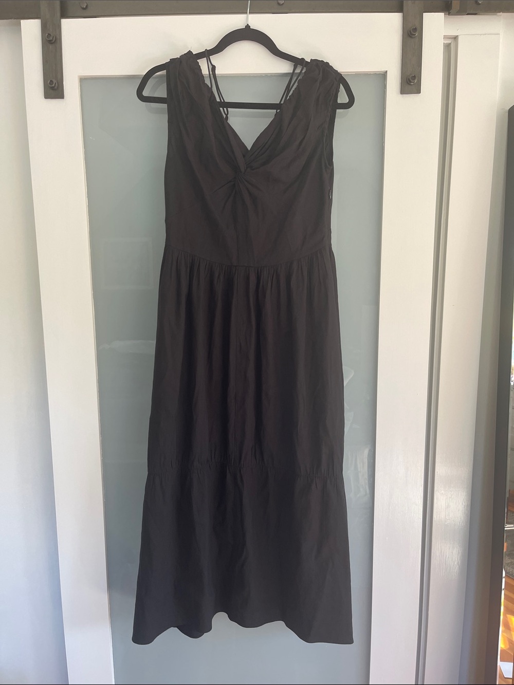 Vince Black Sleeveless Maxi Dress with V-Neck